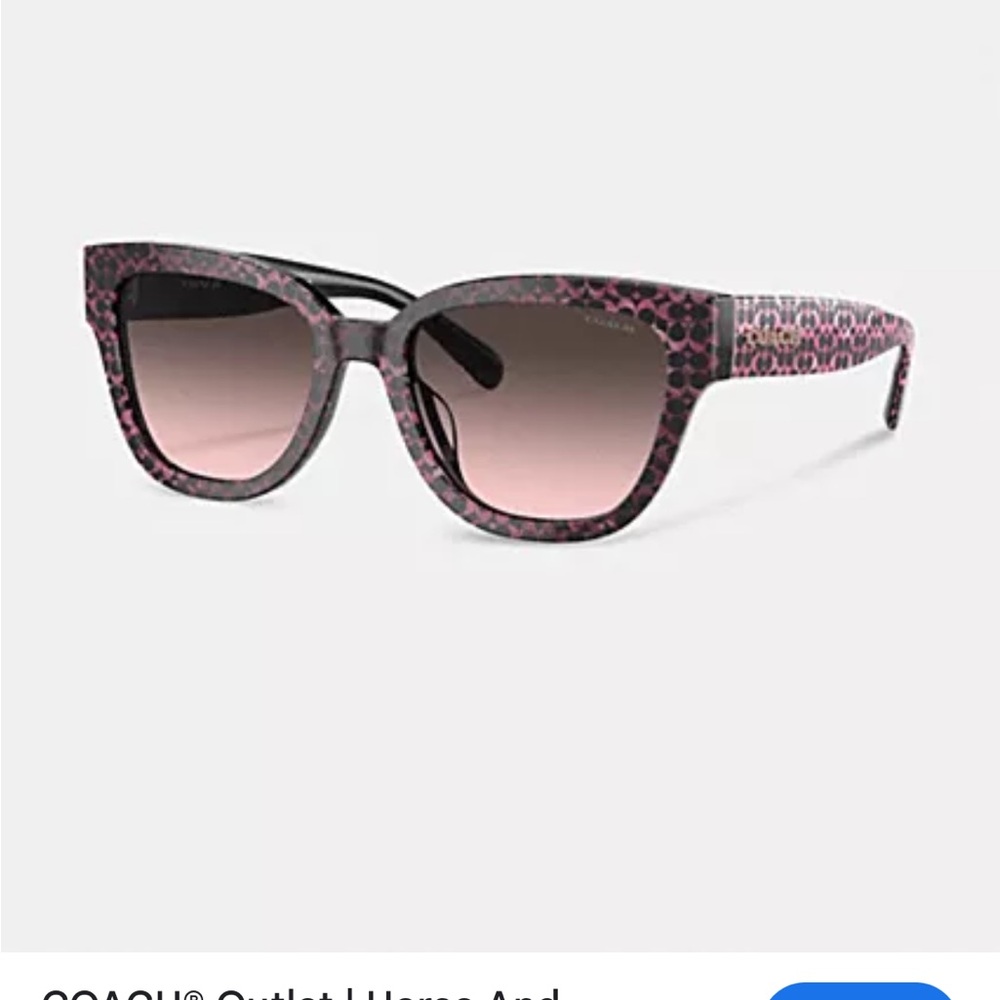 Coach Pink Patterned Sunglasses - Picture 2 of 7
